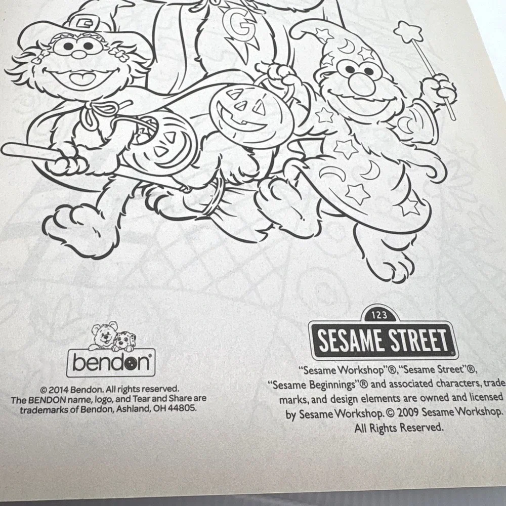 Sesame Street Spooky Monsters Halloween Coloring Activity Book Elmo Counting